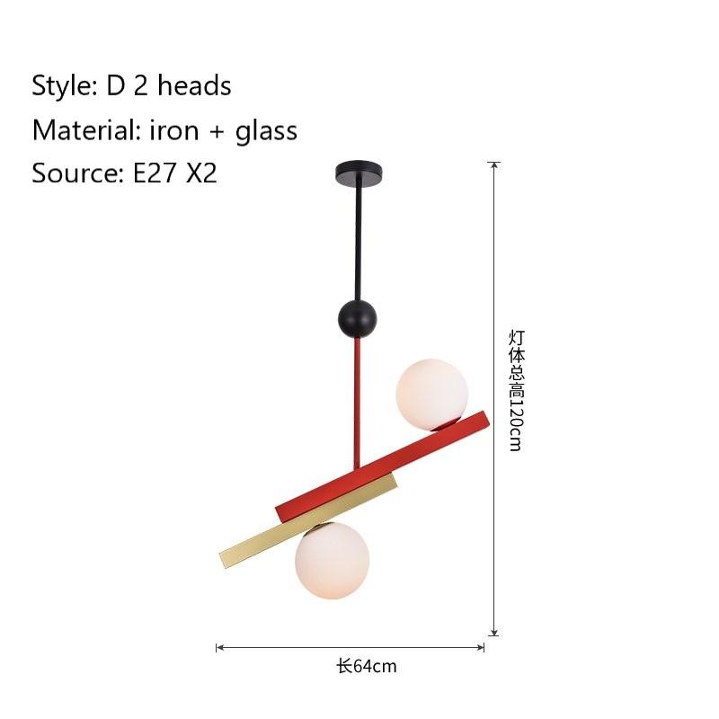 Nordic LED Glass Pendant Lights Modern Art Creative Design Indoor Home Decor Lighting Fixtures Loft Color Hanging Lamp Luminaire