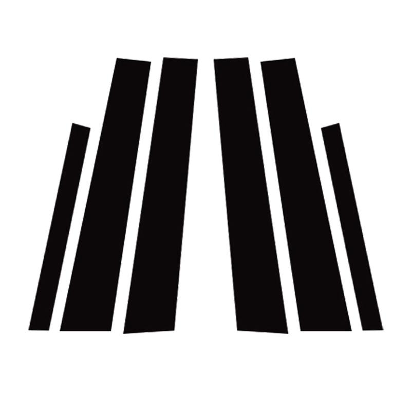 

6 шт., подходит для Lincoln Towncar 1998-2014, глянцевый черный материал из поликарбоната, зеркальный эффект, центральная часть окна двери автомобиля, средняя часть стойки стойки, отделка для колонны