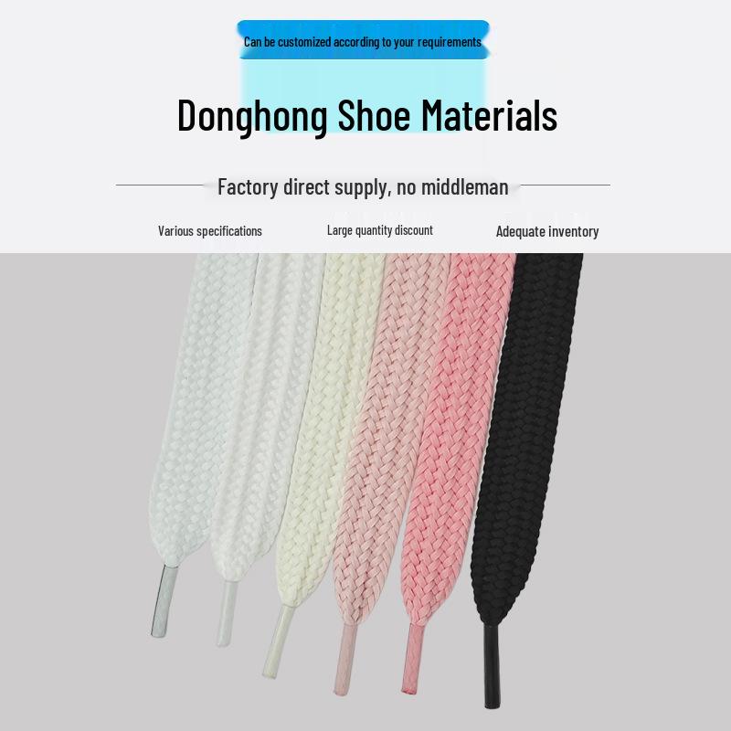 1,5 Zoll dicke flache Schnürsenkel für Schuhe mit großem Loch, Freizeit- oder weiße Schuhe - Pink, einlagig, ein Paar