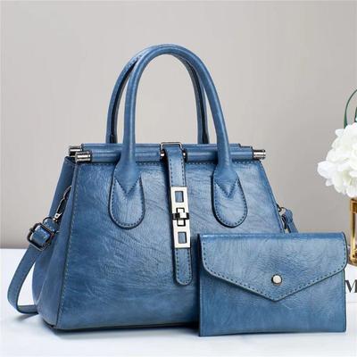 Quality Leather Ladies Shoulder Bags for Women Luxury Handbags Designer Fashion Brand Tote Bag Set Women Bags