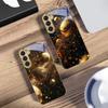 Goldenes Universum Modell für Samsung Galaxy S20 FE S21 S22 S23 Plus S24 Ultra 25Ultra S21+ S9+ S22Plus Goldene Glas Handyhülle