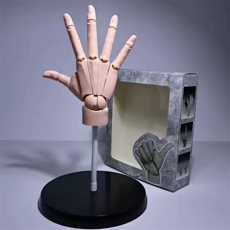 1:1 Scale Big Figure Pill Highly Articulated Hand Figurine - Bionic Finger Joints Mannequin Hand Artistic Sculpture Figure Kit