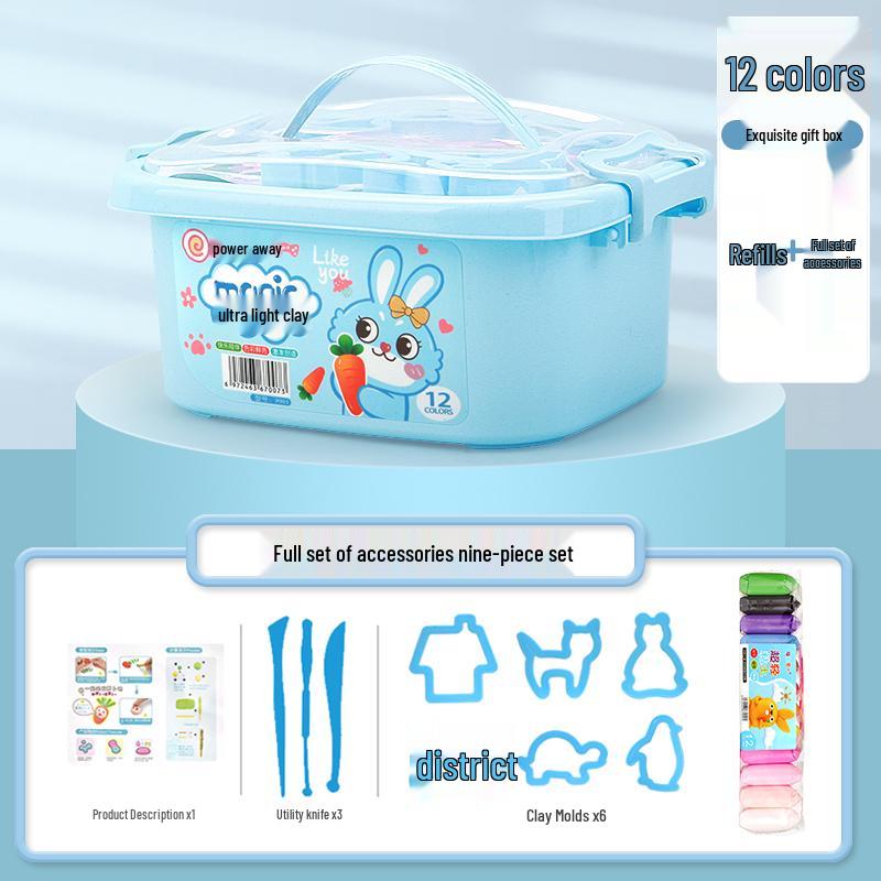 24-Color Large Pack White Clay Plasticine for Toddlers