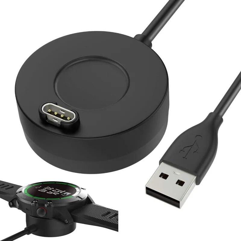 

USB-кабель для зарядки Quatix 5 Garmin Fenix ​​6/6S/6X Pro Garmin Fenix ​​5/5S/5X Plus Sapphire Venu Vivoactive 4/3 945 Адаптер для зарядного устройства для док-станции Черный