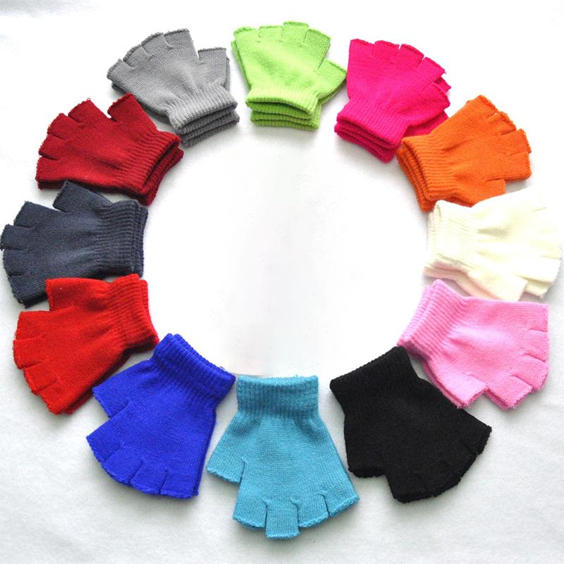 Outdoor Warm Wrist Knitted Elastic Gloves Unisex Half Finger Wrist Warm Working 1Pair Glove Autumn Hiking Cycing Sports Gloves