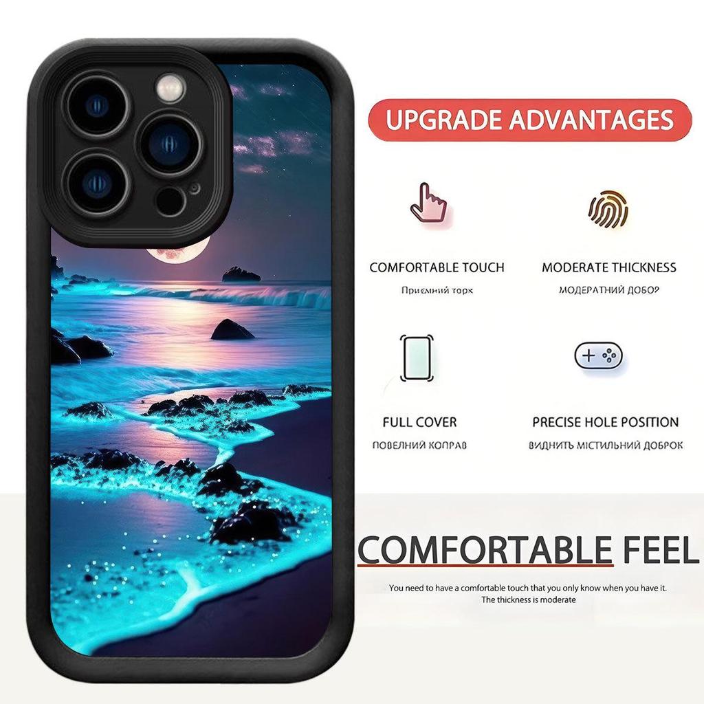 Blue Sea Gradient Black iPhone 15/16/17 Pro Max Protective Case