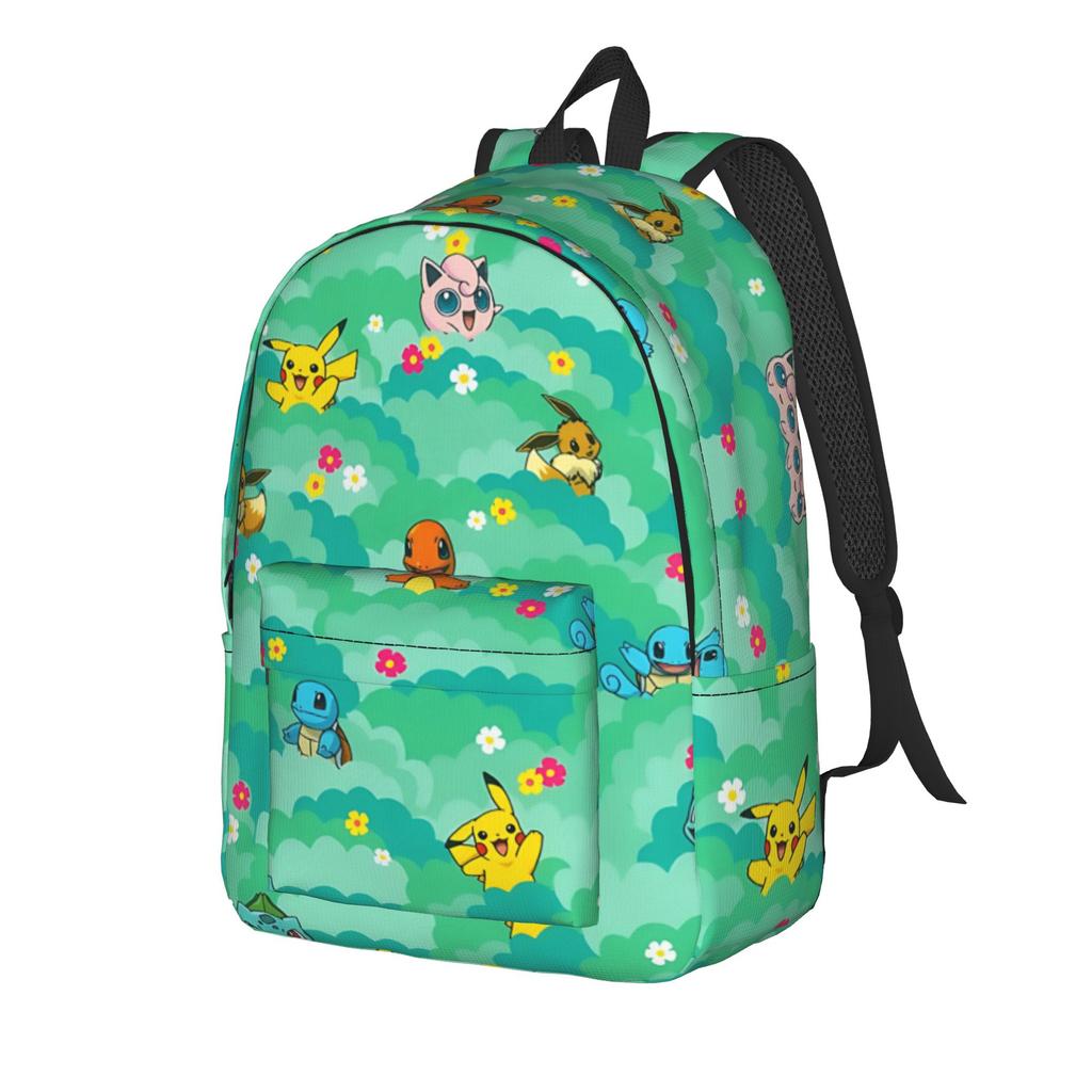 Fashion Cartoon Pokemon Theme Backpack  Mochilas Harajuku Design For School Large Capacity Rucksack