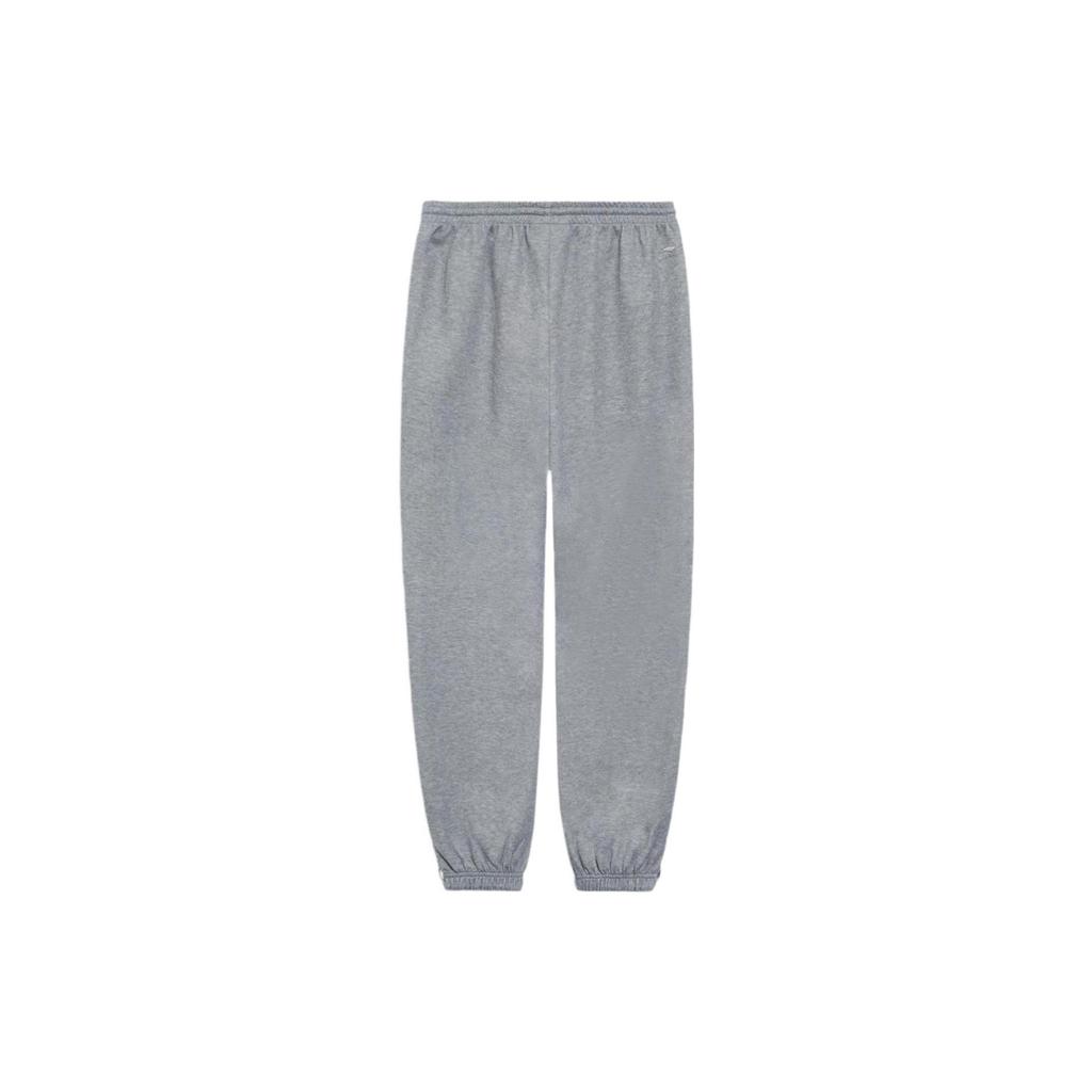 Li Ning Sports Lifestyle Series Solid Color Drawstring Cuffed Sweatpants Women Bottoms Gray AKLS952-1