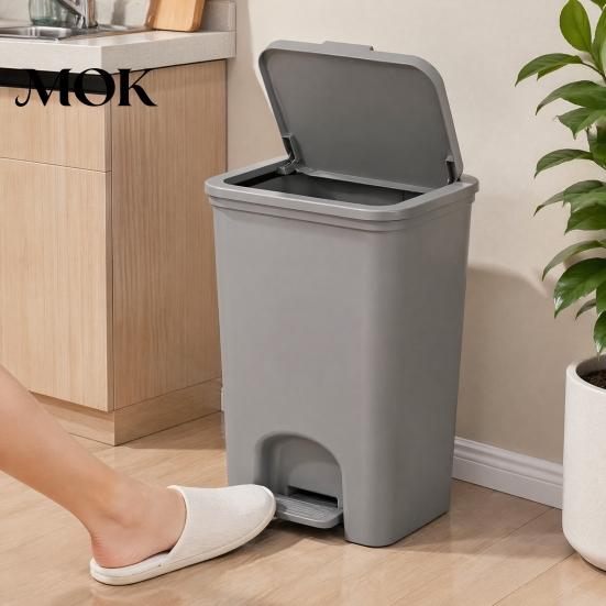 Step Trash Can Pedal Can, with Dual-mode Lid, Easy Access Garbage Odor Proof Bin Odor-proof Slim Solid Color Waste Basket, for Bathroom And