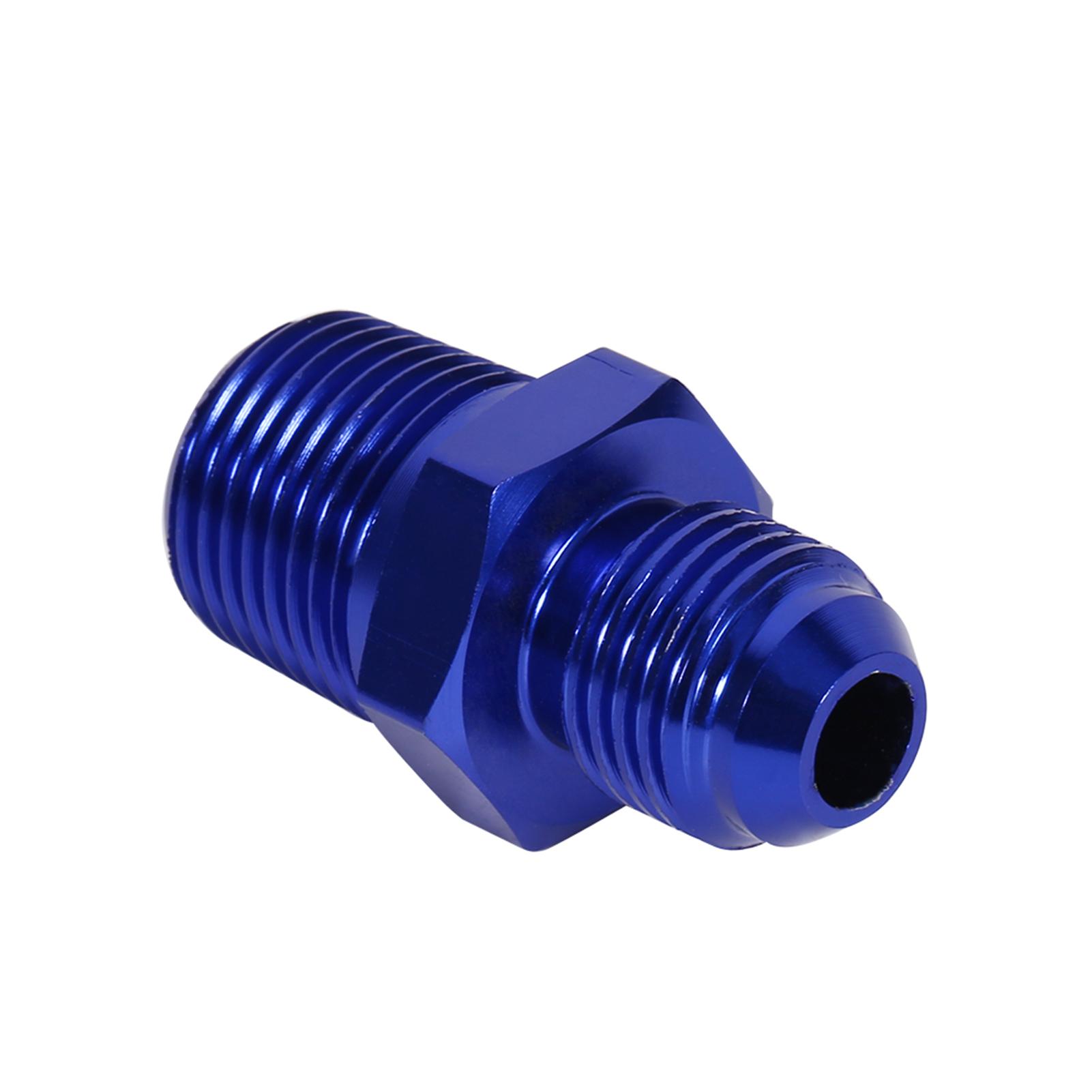 

Aluminum Male Flare AN6 To 3 8 NPT Straight Fuel Oil Fitting Adapter Blue