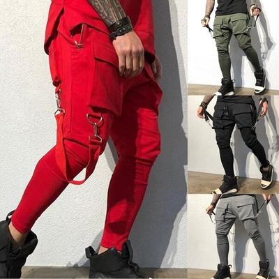 Fall Pants Men's Hip Hop Big Pocket Casual Sports Pants Stylish Pants for Men M-3XL