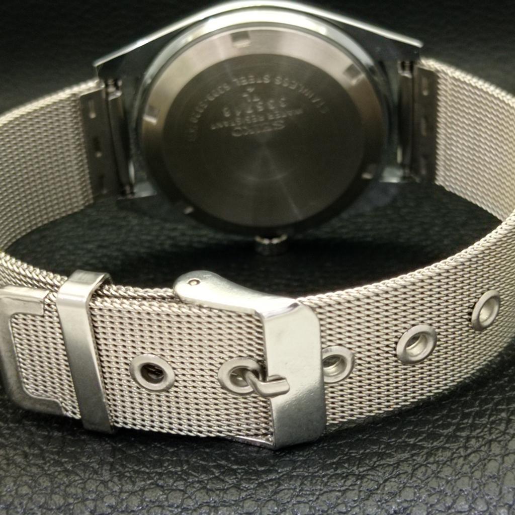 REFURBISHED AUTOMATIC SEIKO 5 MENS WATCH JAPAN MADE BLACK DIAL CUSTOM a440071-2 QV90-a440071