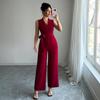 High-end og enkel stil korsett vide bukser og jumpsuit for kvinners vår og sommer