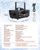 Snow Machine, Powerful 650W Handheld/Hanging Fake Snow Maker, Snowflake Making Machine with Portable Handle, Outdoor & Indoor Artificial Snowflake
