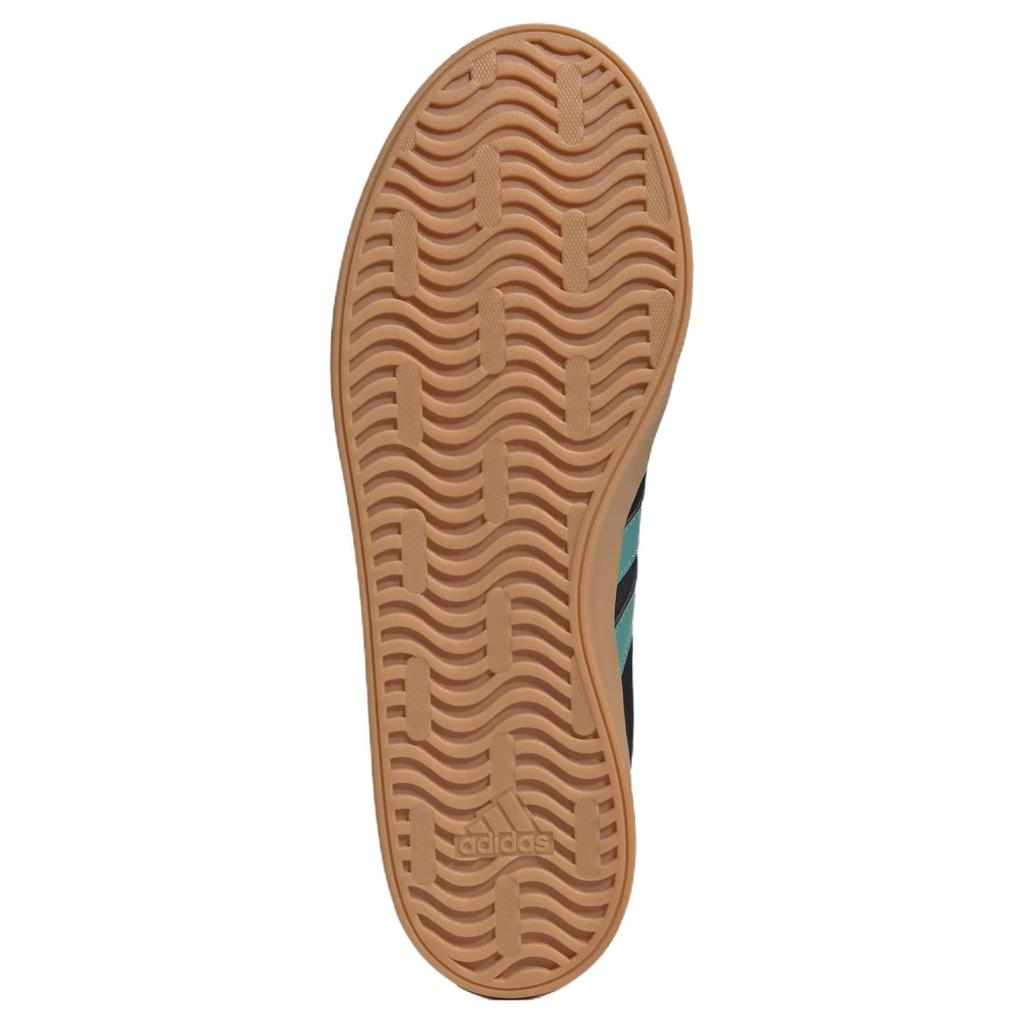 Adidas VL Court 3.0 Comfortable Versatile Non-Slip Durable Low-Top Skate Shoes Men Sneakers Black Teal JR8653