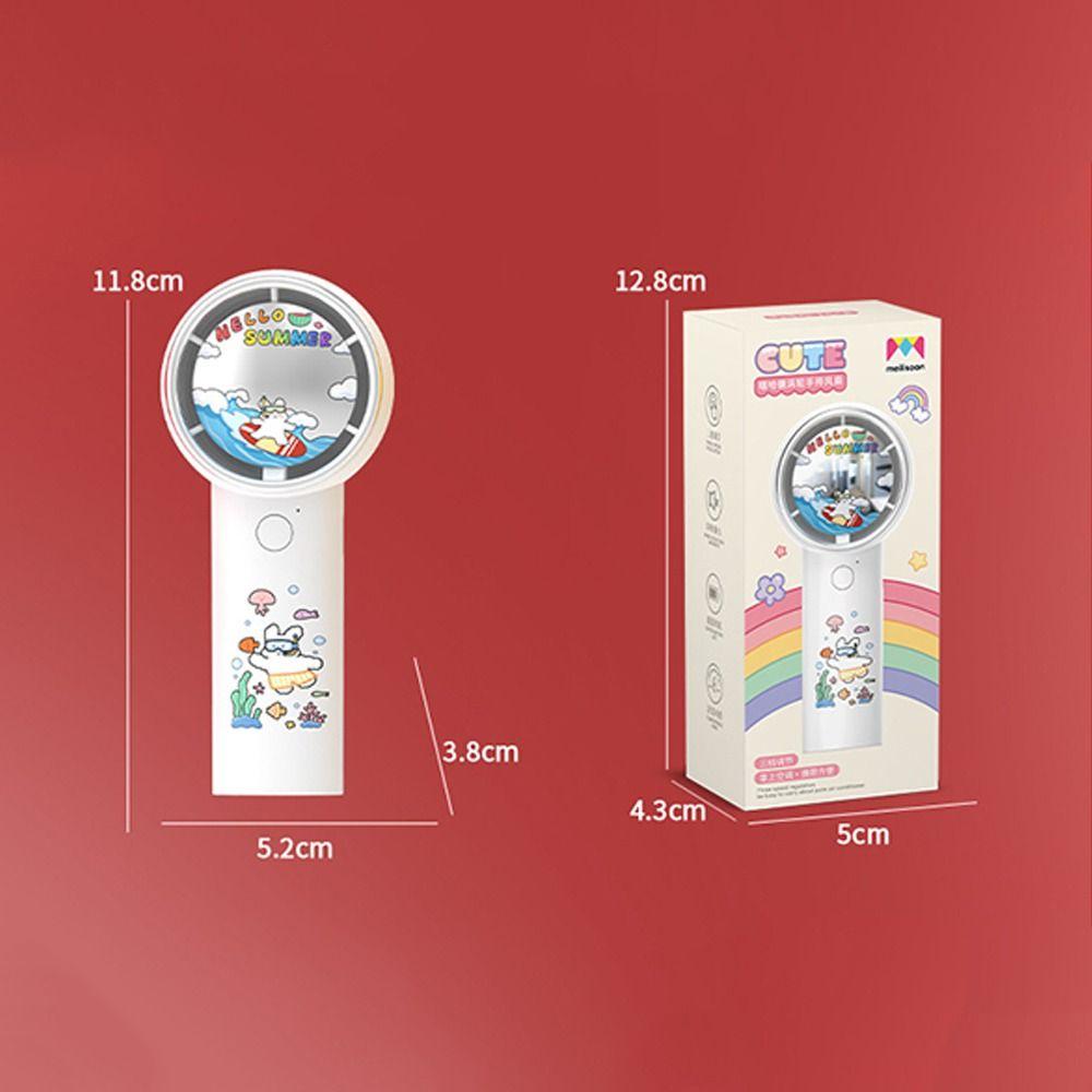 Cartoon Graffiti Turbo Fan 3 Speed Levels Pocket Fan Funny Mini Handheld Fan Summer