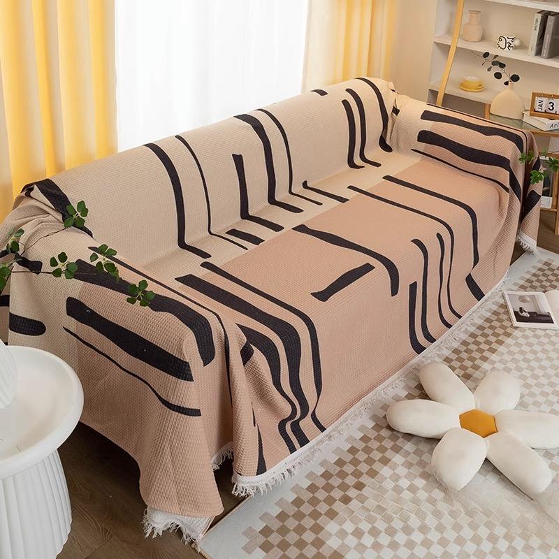 Cotton Linen Sofa Cover Cloth High-Grade Sofa Towel Non-Slip Four Seasons Universal Anti-Scratching Sofa Cushion