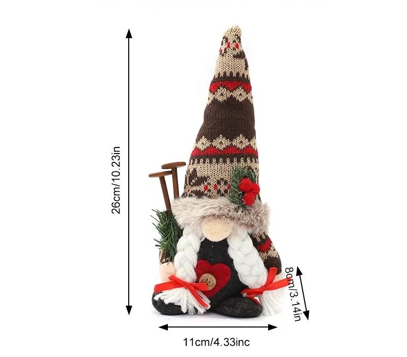 

Merry Christmas Elf Faceless Gnome Doll - Tabletop Home Indoor Decoration Ideal Festive Ornament for Christmas Holiday Decor