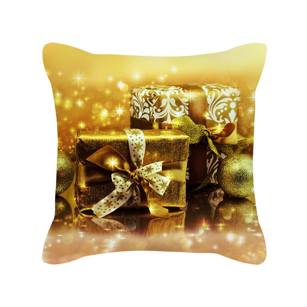 New Nordic Christmas Golden Sofa Pillow Cover Bedside Cushion Cover