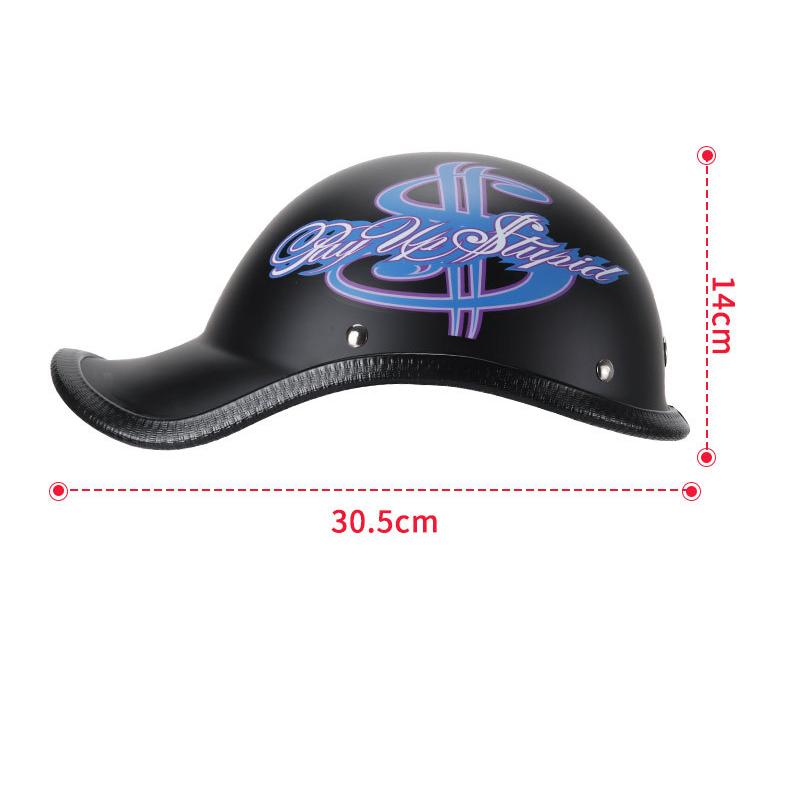 Cascos de motocicleta de media cara, unisex, estilo retro, anticolisión, para ciclomotor, scooter, casco abierto para motocicleta