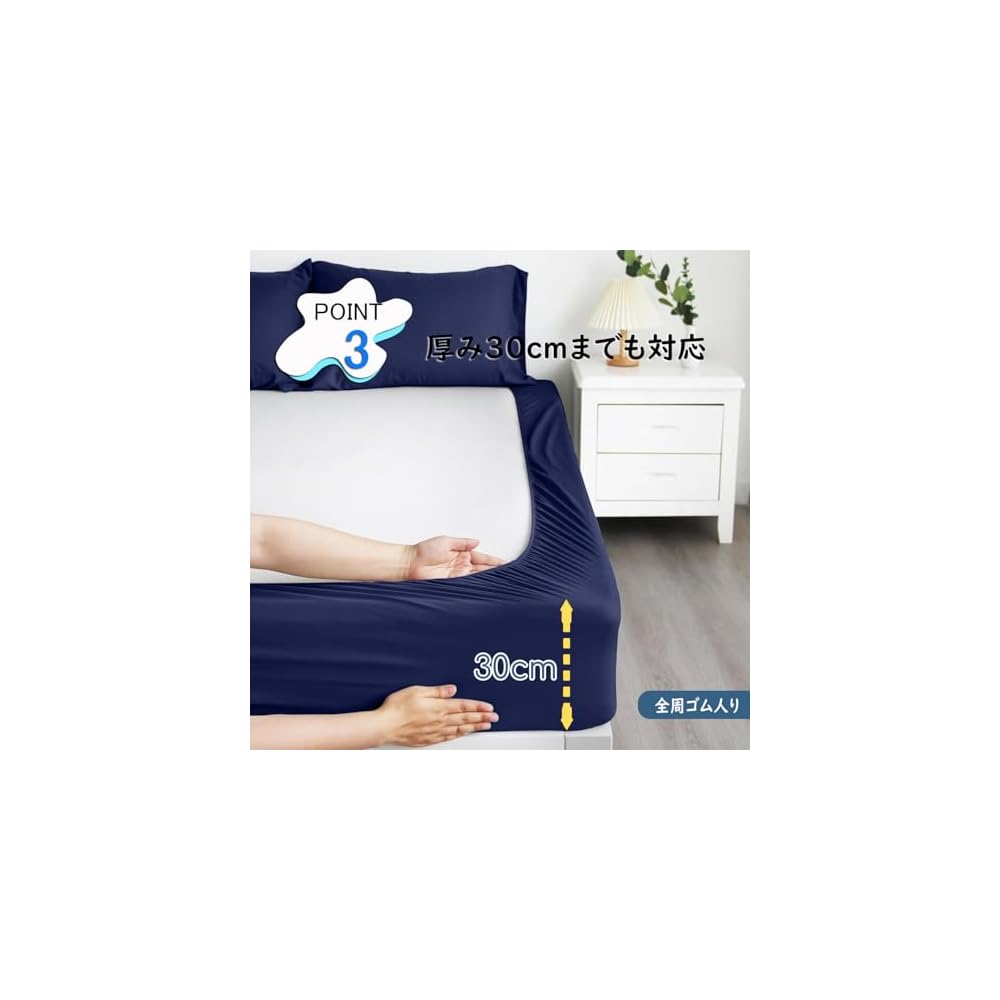 CLEKOD Fitted Sheet, Waterproof, Queen Size, Five-Sided Waterproof, High-Density Fabric, Mattress
