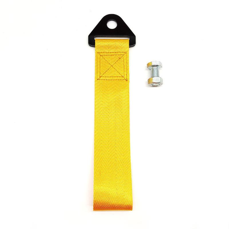 

High Quality Car Color Pendant Tow Strap Belt Tow Rope Ribbon Auto Accessories Trailer Ropes Bumper Towing Strap Trailer belt жёлтый