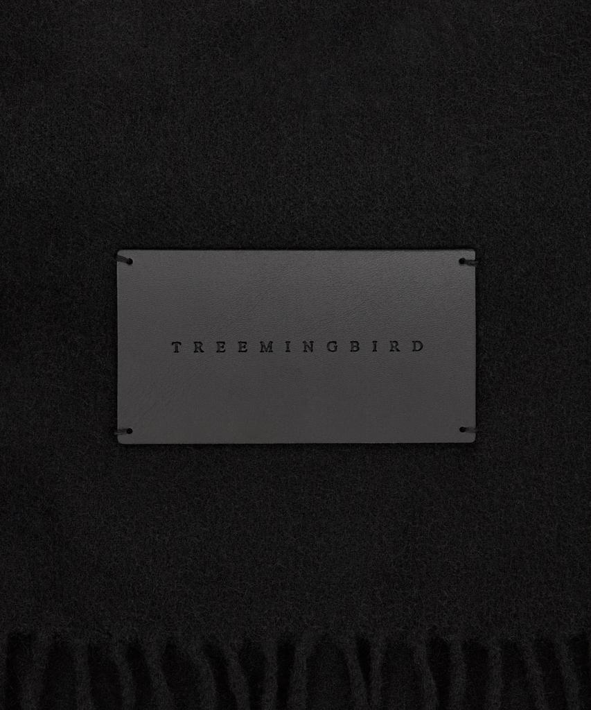 Teulimingbeodeu Fringed Cashmere Muffler [ Black ]
