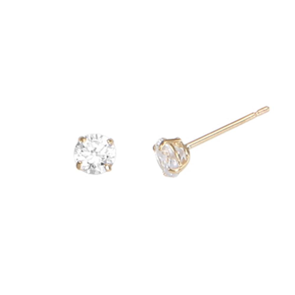 Lloyd 4Mm Quadruple Round Cubic Gold Earrings Lpfl1A04G