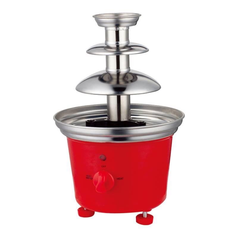 US Plug Stainless Steel Three-Tier Chocolate Fountain Mixer for Home & Parties