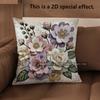2D Vintage Floral Embossed Style Throw Pillow Covers Pattern Cushion Cover Suitable For Sofa Bedroom Car Pillow Cover