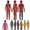 Kids Mighty Morphin Power Rangers Costume Jumpsuit For Halloween Or Cosplay Parties