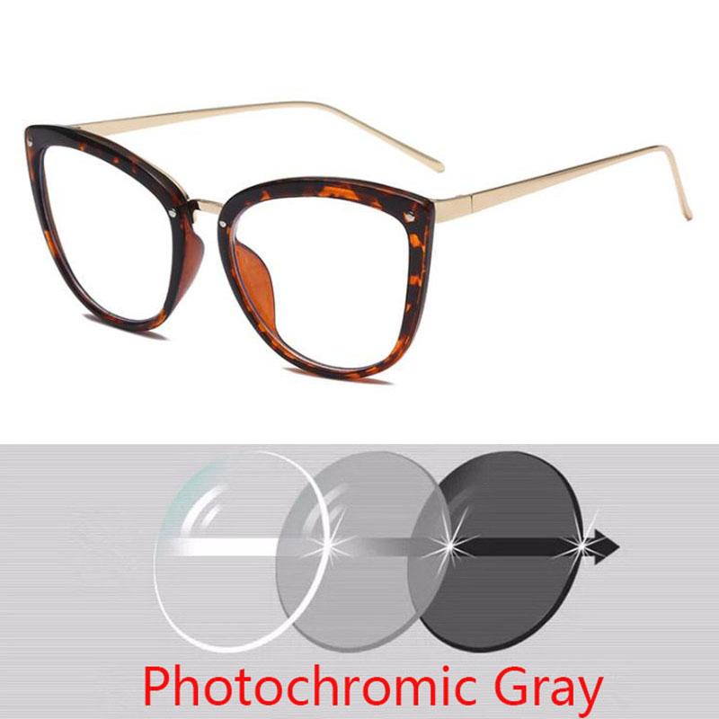 Feminine Optical Myopia Glasses Vintage Brand Design Clear Cat Eye Blue Light Blocking Glasses Women Eyeglasses Degree 0 To -6.0