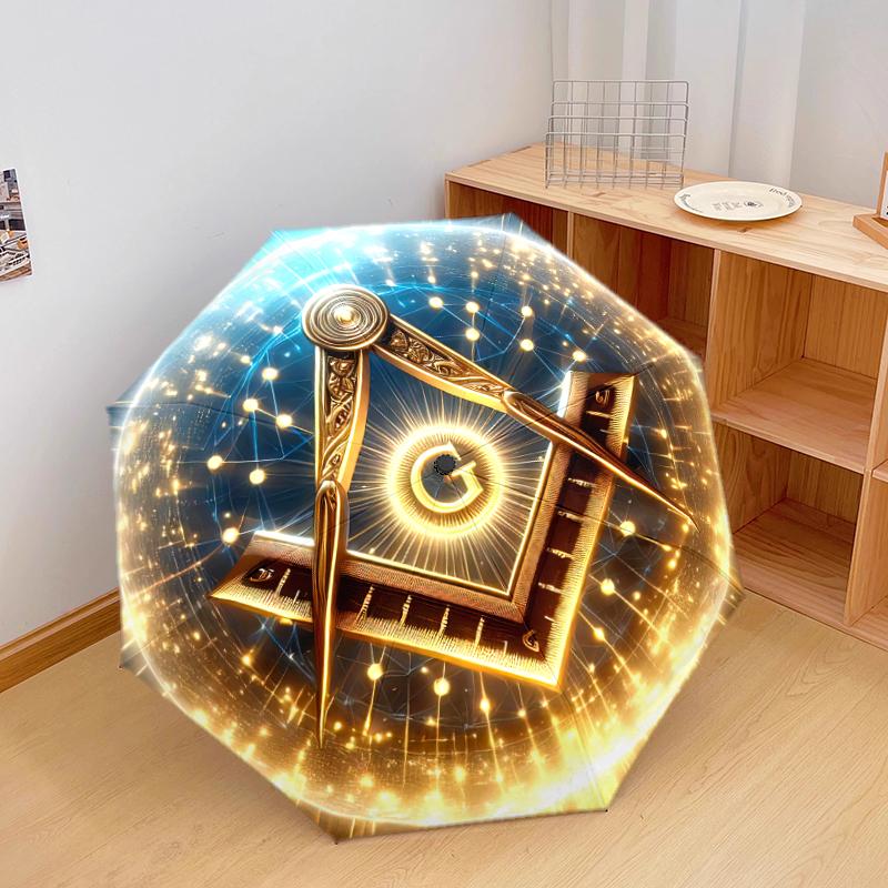 1PC Freemasonry Umbrella Portable Folding Umbrella Iron Frame Hole Bone Structure Outdoor Home Umbrella A7