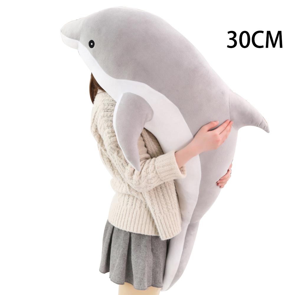 Soft Plush Toy Cute Large Dolphin Shape Comfortable Multifunction Portable Stuffed Plush Animal