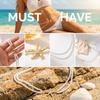 Boho Sexy Fashion Layered Starfish Waist Belly Chain For Women Elegant Imitation Pearl Sea Star Body Chain Beach Bikini Jewelry