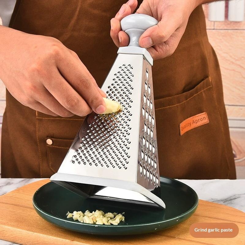 Edelstahl 4-seitiger Multifunktions-Gemüseschneider Küchenwerkzeug Reibe Mehrzweck-Küchenreibe