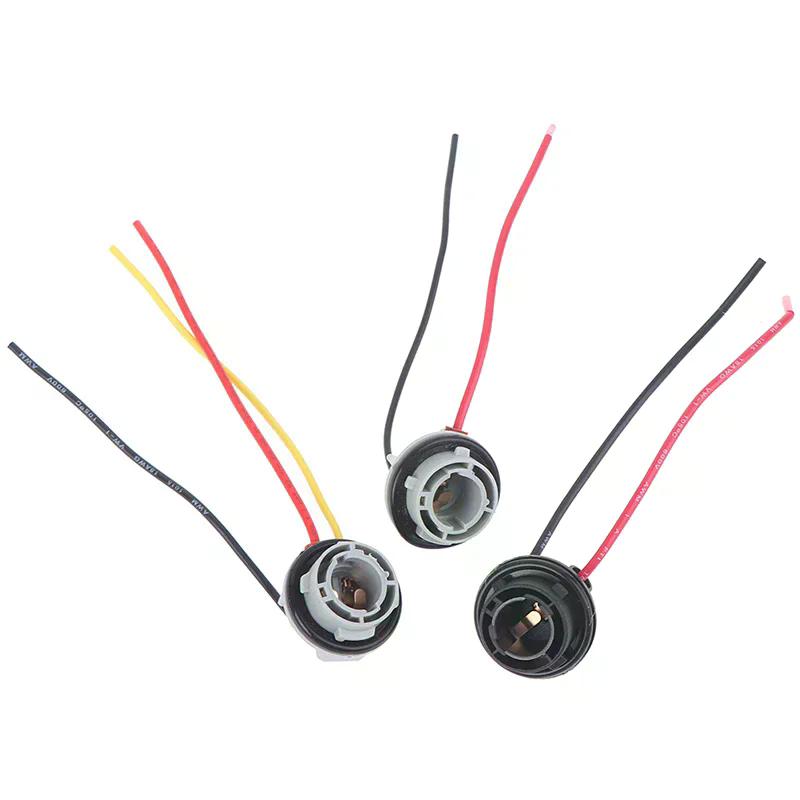2pcs 1156 1157 Bulb Socket BAY15D Lamp Holder P21/5W Adapter Base Connector For Brake Light Plastic Car Accessories