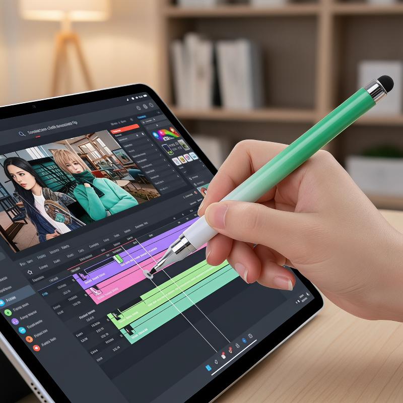 1 Stück doppelköpfiger universeller Stylus-Stift für Tablet Android iOS Telefon Zeichnen Schreiben Kapazitiver Touch