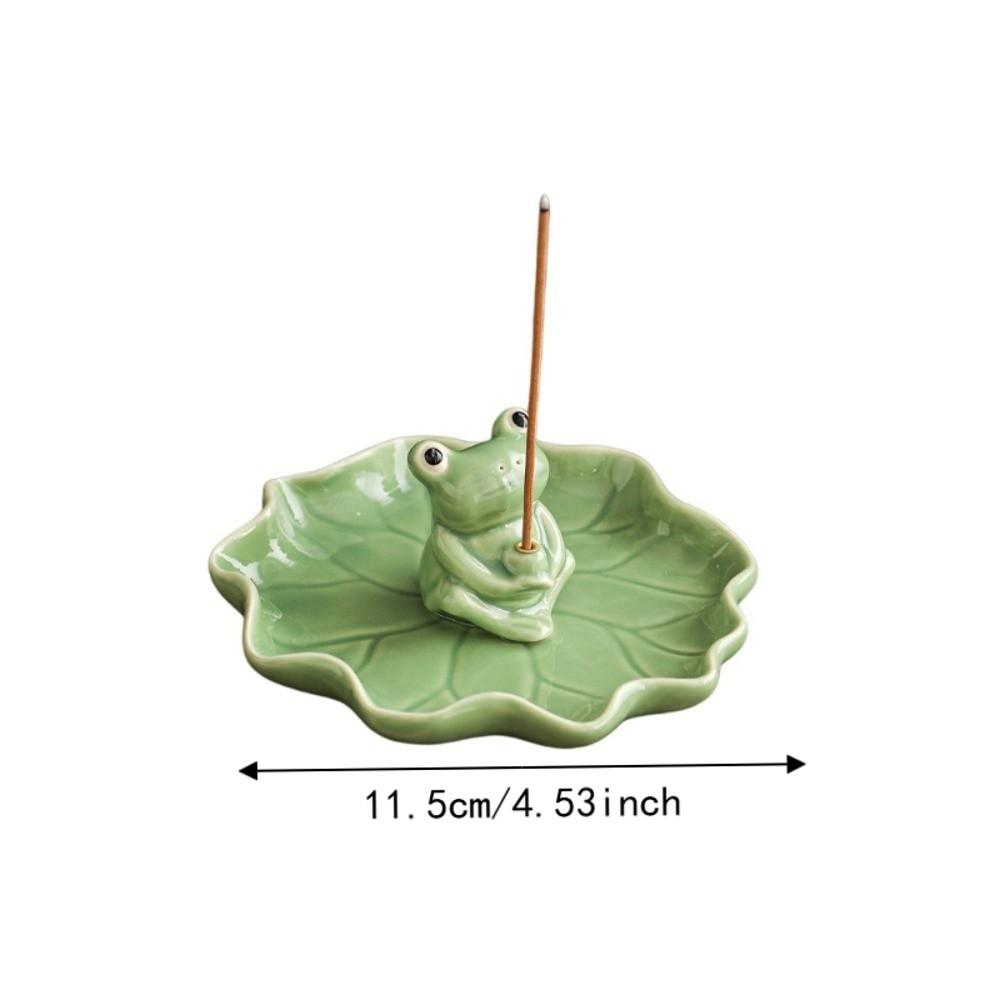 Ceramic Incense Stick Burner Frog Tabletop Incense Base Incense Burner  Yoga Meditation