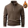 Men's Trendy Stand-Up Collar Fleece Sweatshirt, L-9XL, for Autumn/Winter