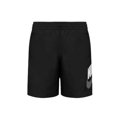 Sportswear Woven Shorts With Letter Print And Elastic Mid-Waist Fit Kids Bottoms Black FN8756-010