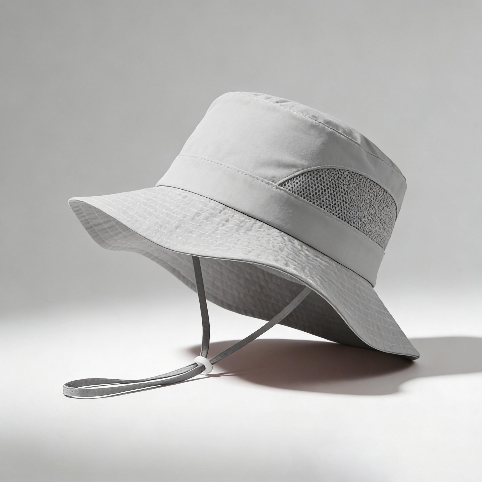 

Children s Fisherman Hat - Summer Outdoor Sun Protection UV Blocking Sun Hat with Mesh Screen, Breathable and Durable Sun Hat M6-10 сірий