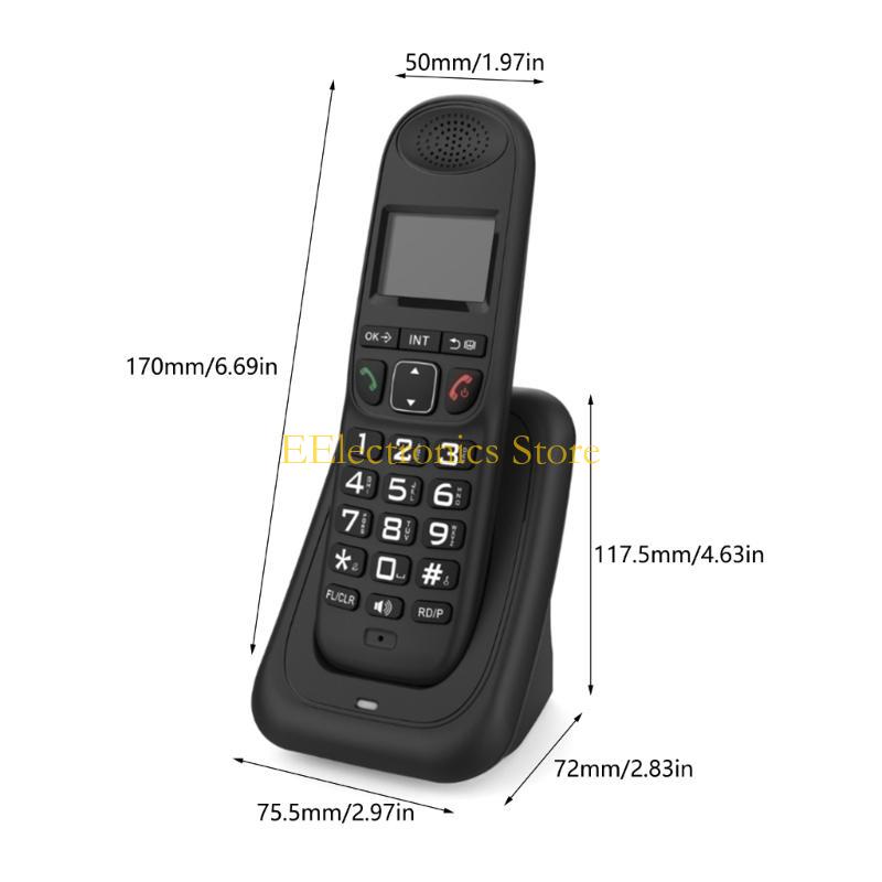 B03C D1003 Digital Cordless Phone for Business Offices Home Handheld Phone Low Radiation with LCD CallerID Storage Redials