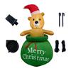 Christmas Inflatable Decorations 120x50x50cm Large Cute Inflatable Toy Gift Idea Lighted Holiday Display Built in LED for Home