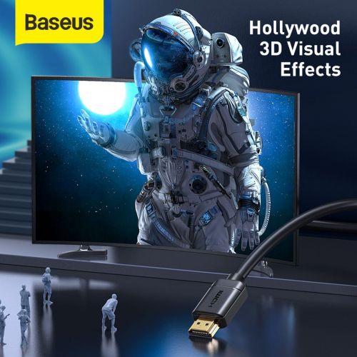 Converter Baseus  Baseus 2x HDMI 2.0 4K 60Hz Cable, 3D, HDR, 18Gbps, 1m (black)
