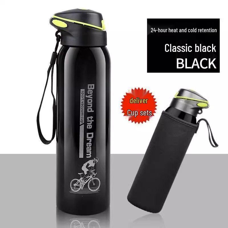 Stainless Steel Insulated Cycling Water Bottle - Large Capacity