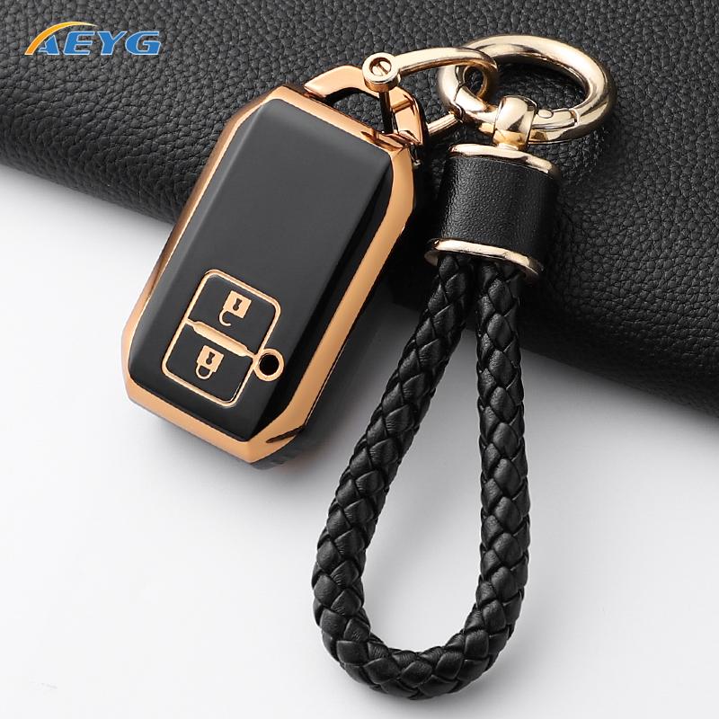 New Fashion Soft Tpu Car Key Case Cover Shell Fob For Suzuki Swift Wagon R Jimny Sierra Spacia Ertiga 2 Buttons Auto Accessories