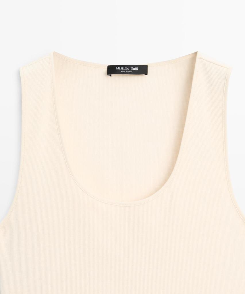Masimodutti Cotton Blend Poplin Combination Dress