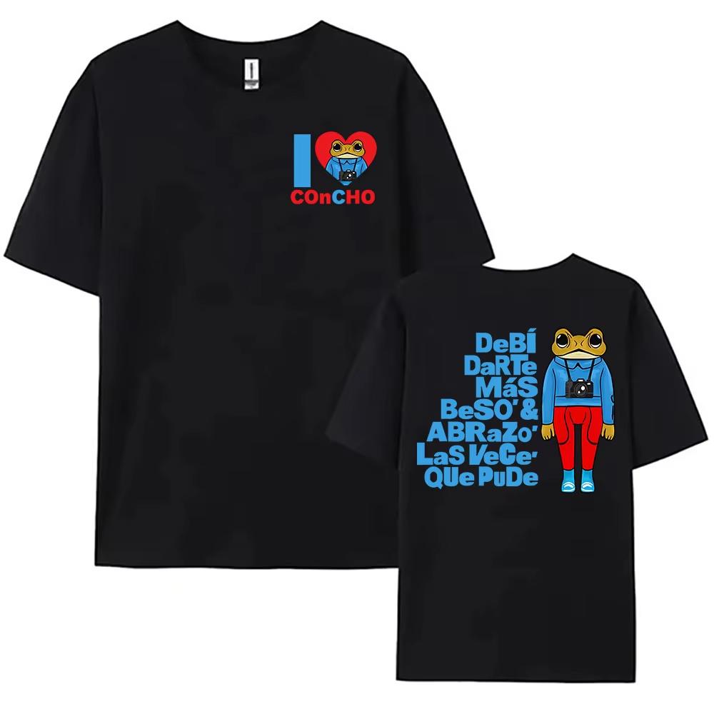 I Love Concho DTMF Printing T-shirt Bad Bunny Debí Tirar Más Fotos Tshirts 2025 Album Graphic Fashion Tee-shirt Women Clothes