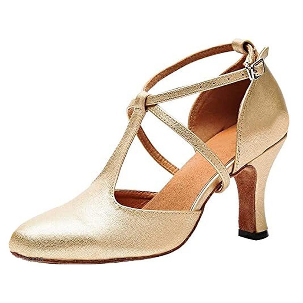 Women's Pointed Latin Salsa & Standard Dance Shoes Ballroom Modern Jazz Dancing Shoes heele